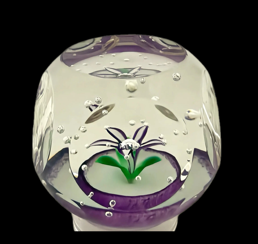 Peter Holmes Upright Purple Flower Faceted Cut