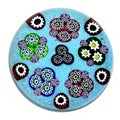 Paul Ysart Complex Cane Circlettes on Turquoise Ground