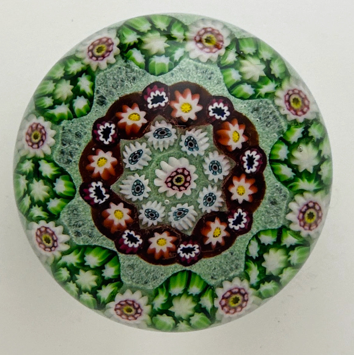 Paul Ysart Concentric on Pale Green Ground