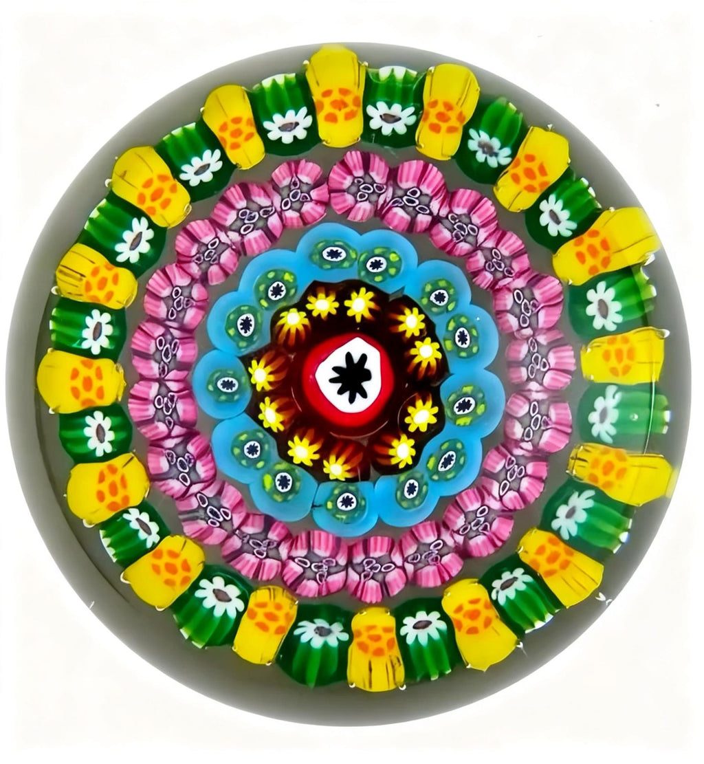 Paul Ysart Concentric Millefiori Paperweight
