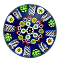 Paul Ysart Patterned Millefiori Blue Ground with side Canes