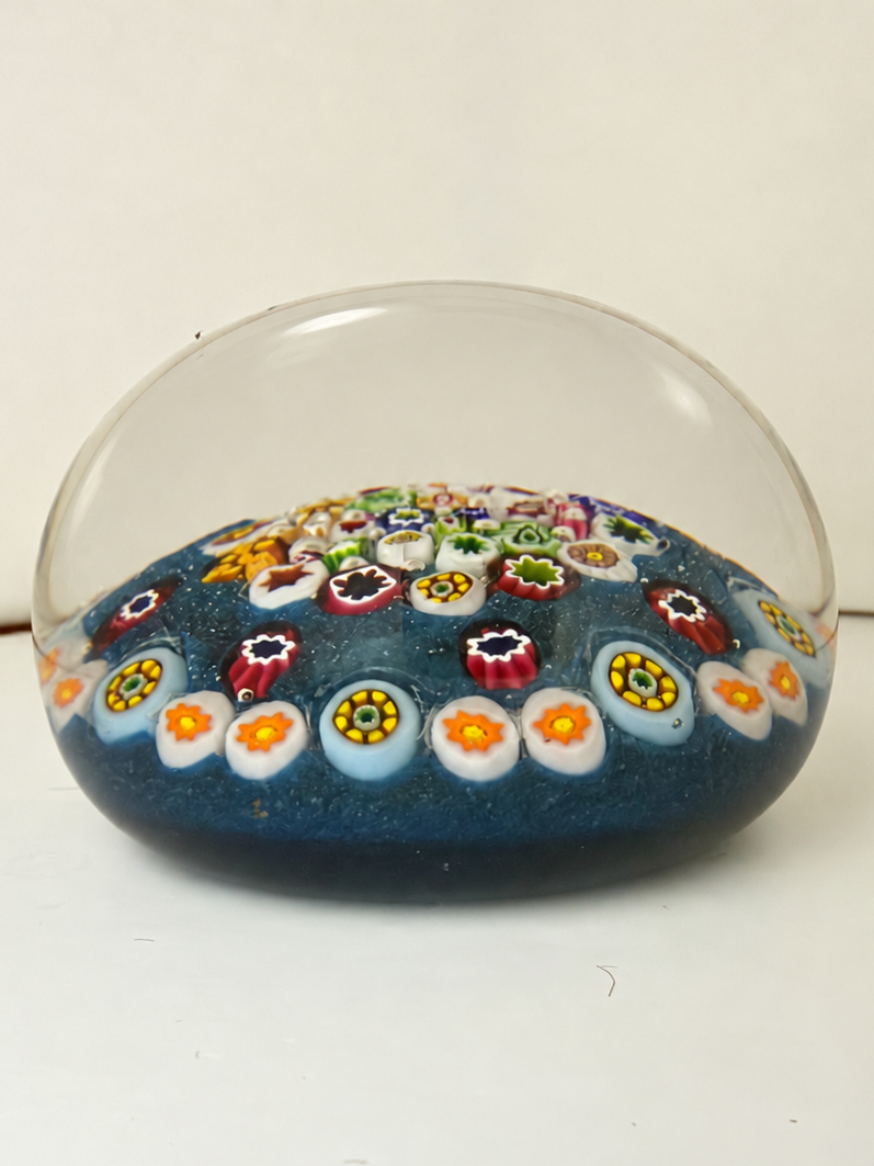 Paul Ysart Millefiori Paperweight with Central Close Pack and Cane Border