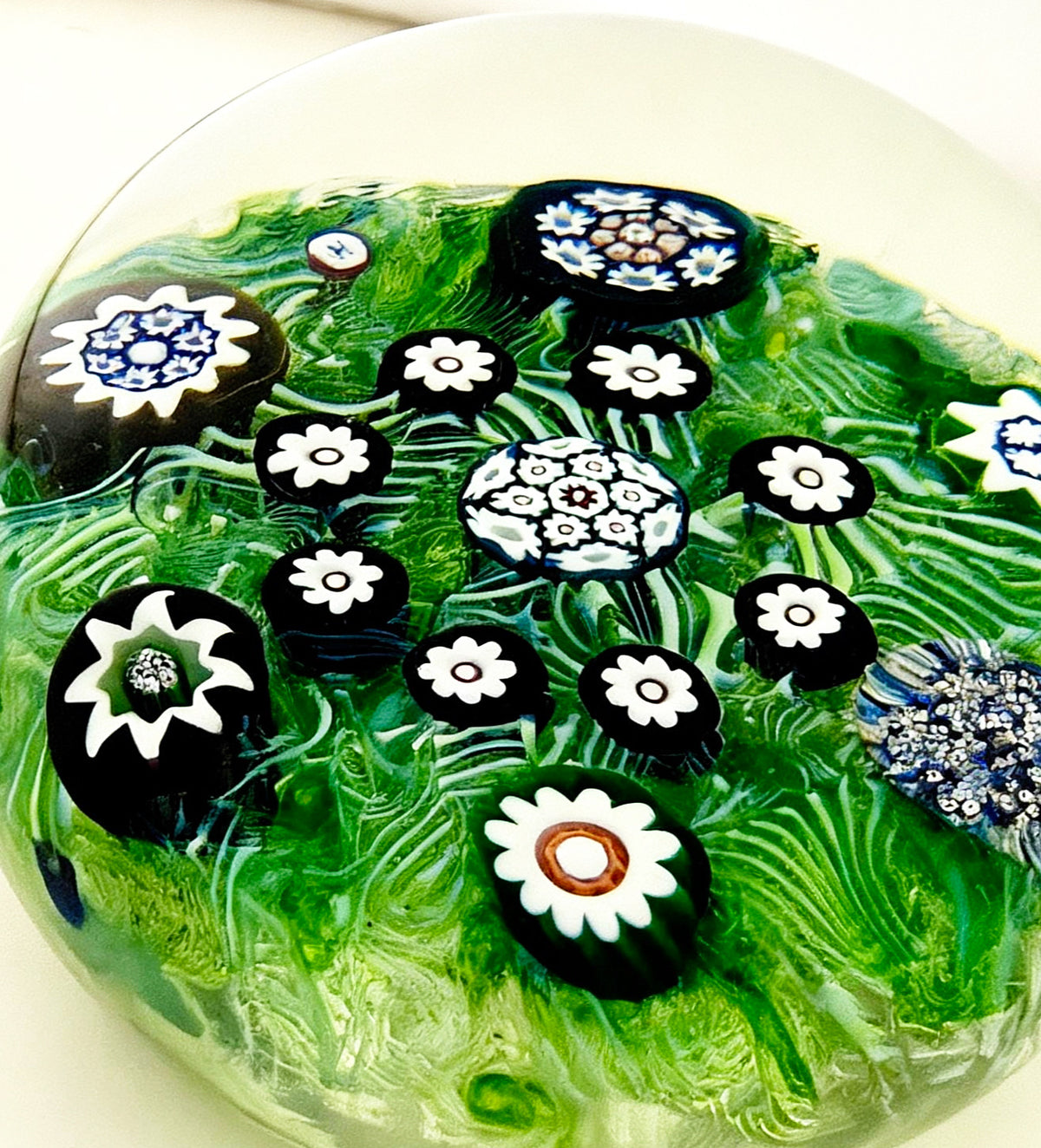 Paul Ysart Harland Era Spaced Millefiori Glass Paperweight