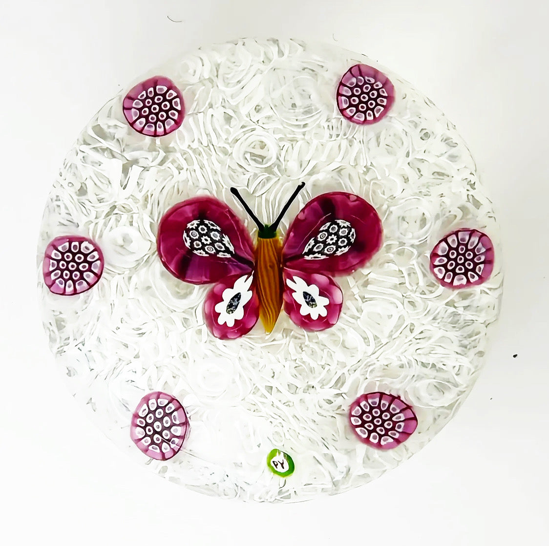 Paul Ysart (PY) Pink Butterfly Muslin Ground
