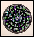 2025, Spoked Purple Millefiori on black ground by Peter Holmes