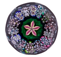 2021 Red flower,  Faceted Green Ground by Peter Holmes