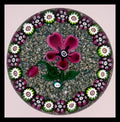 2025 Maroon Flower on green Jasper ground, cane garland by Peter Holmes