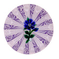 2021  Blue Flower on Purple Latticinio Basket by Peter Holmes.