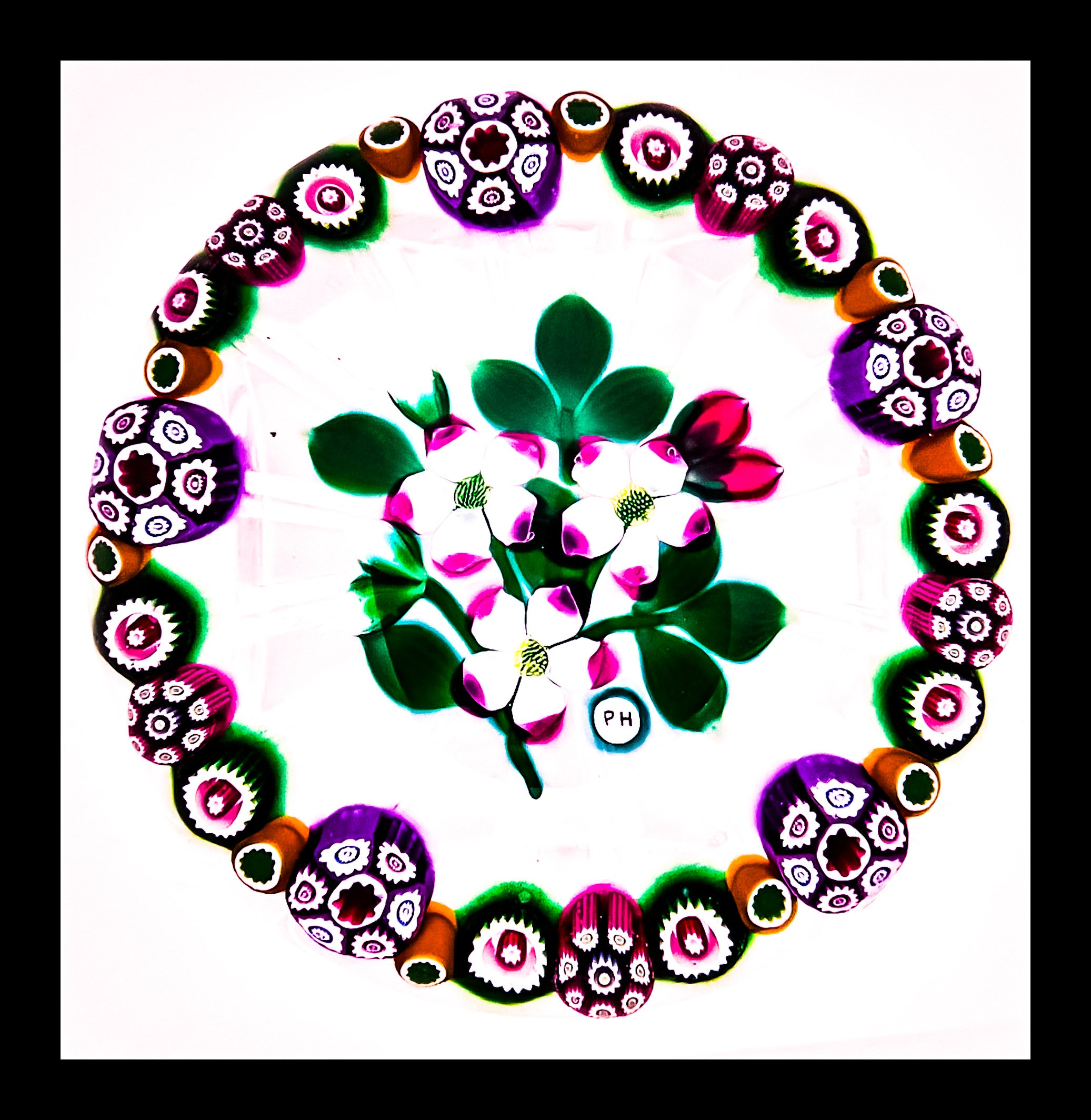 2025 Pink Floral Bouquet with Cane Garland by Peter Holmes