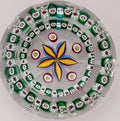 2025 Yellow and blue Flowerhead, green and white Cane Garland by Peter Holmes