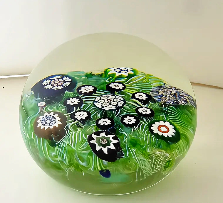 Paul Ysart Harland Era Spaced Millefiori Glass Paperweight