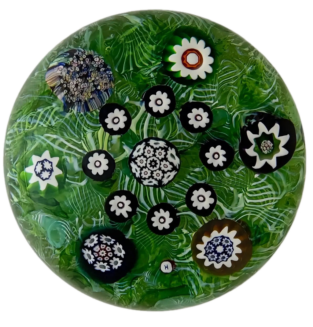 Paul Ysart Harland Era Spaced Millefiori Glass Paperweight