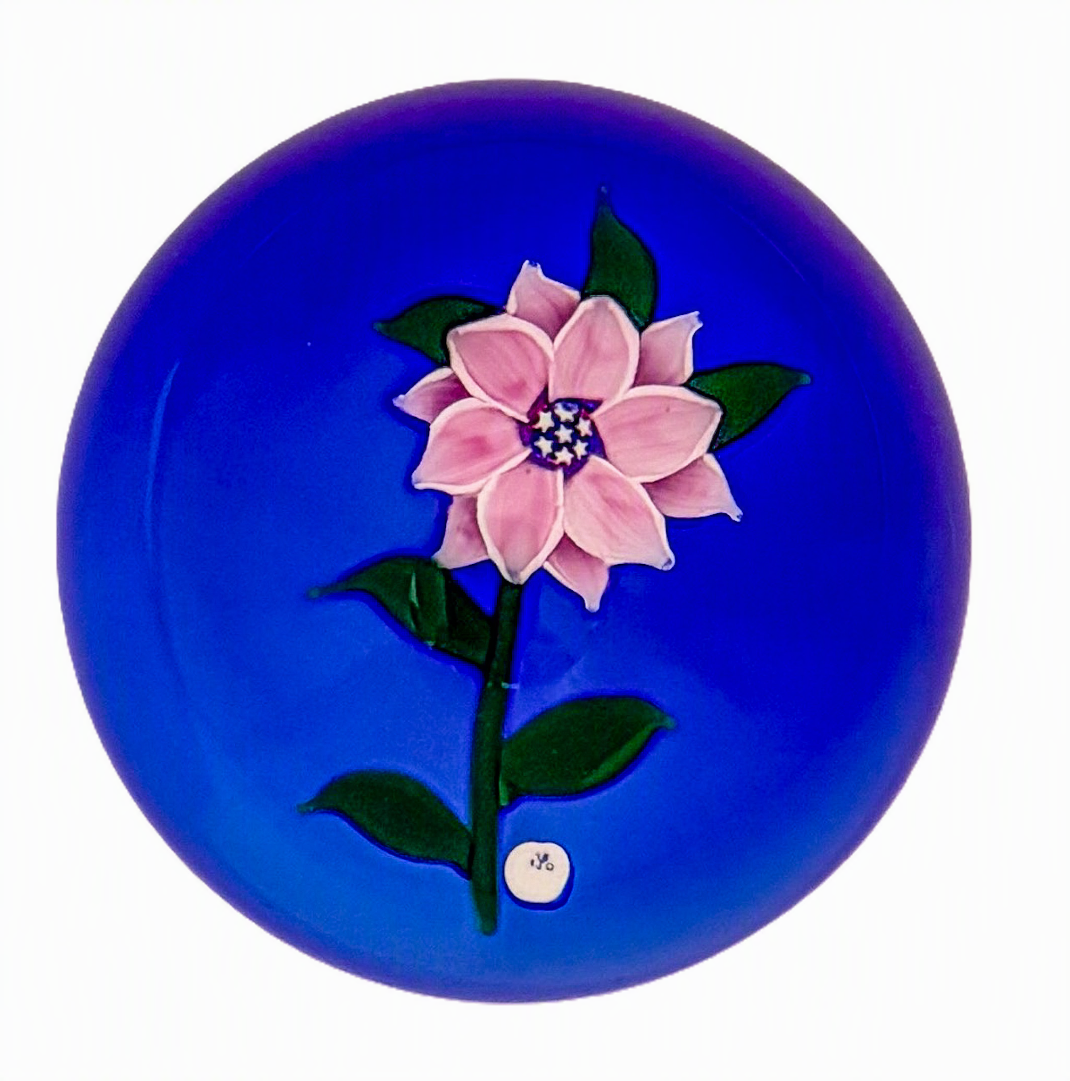 J Glass 1980 Pink Flower